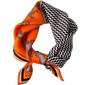 100% Mulberry Silk Neck Scarf 21"x21" Small Square Scarfs for Women